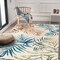 World Rug Gallery Floral Leaves Indoor/Outdoor Area Rug 5'x7' Gray Area Rug 5552MULTI5X7 - alternate 4